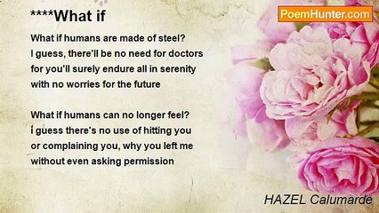 HAZEL Calumarde - ****What if