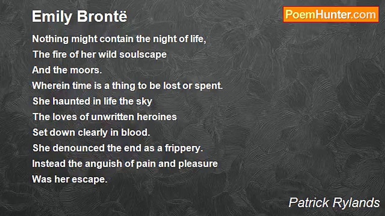 Patrick Rylands - Emily Brontë