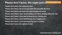 Mohammed AlBalushi - Please don’t leave, the night just start