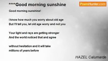 HAZEL Calumarde - ****Good morning sunshine