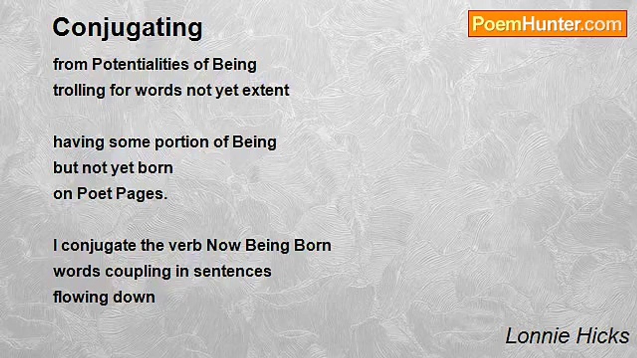 Lonnie Hicks - Conjugating