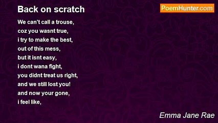 Emma Jane Rae - Back on scratch