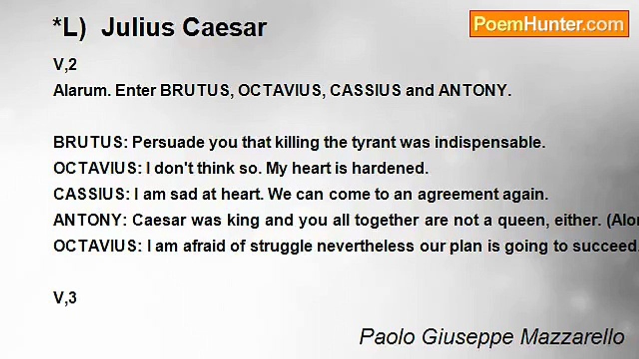 Paolo Giuseppe Mazzarello - *L)  Julius Caesar