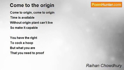 Raihan Chowdhury - Come to the origin