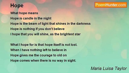 Maria Luisa Taylor - Hope