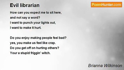 Brianna Wilkinson - Evil librarian