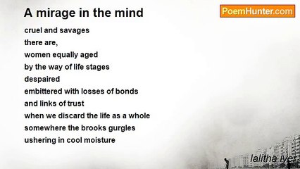 lalitha iyer - A mirage in the mind
