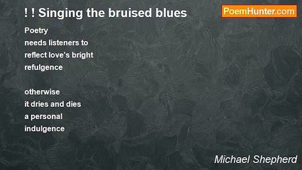 Michael Shepherd - ! ! Singing the bruised blues