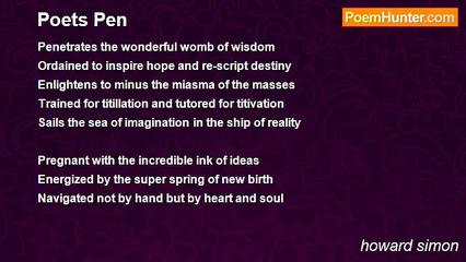 howard simon - Poets Pen