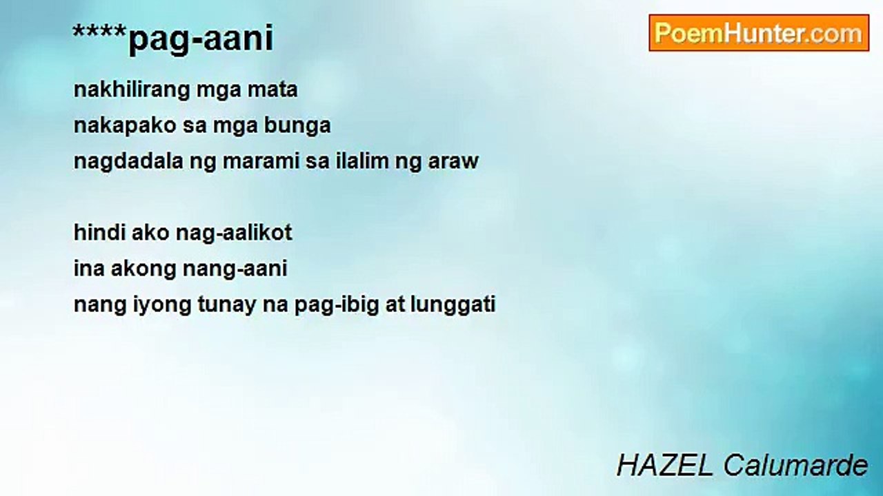 HAZEL Calumarde - ****pag-aani