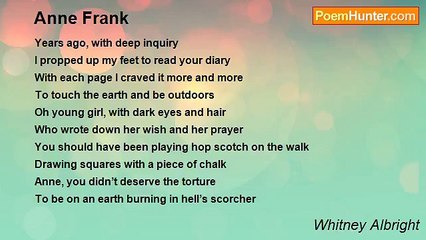 Whitney Albright - Anne Frank