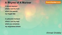 Ahmad Shiddiqi - A Rhyme of A Mariner