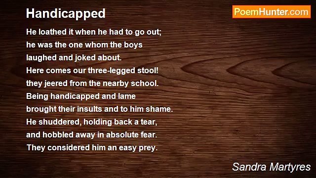 Sandra Martyres - Handicapped