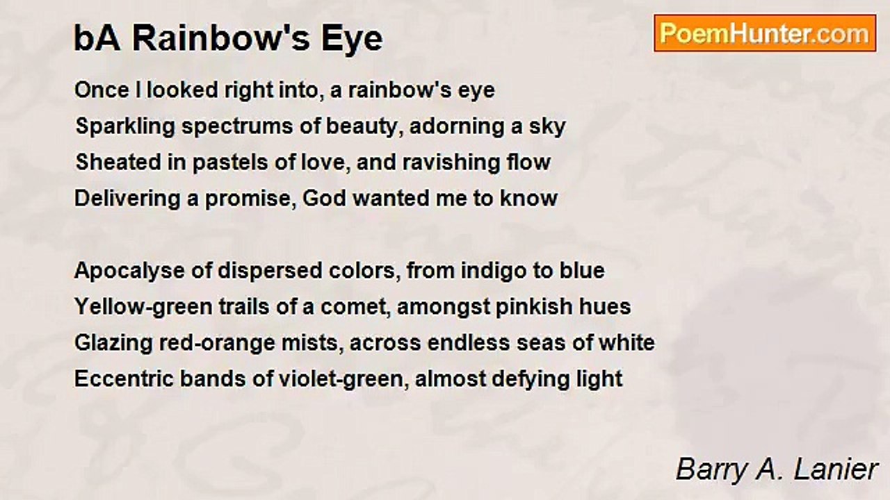 Barry A. Lanier - bA Rainbow's Eye