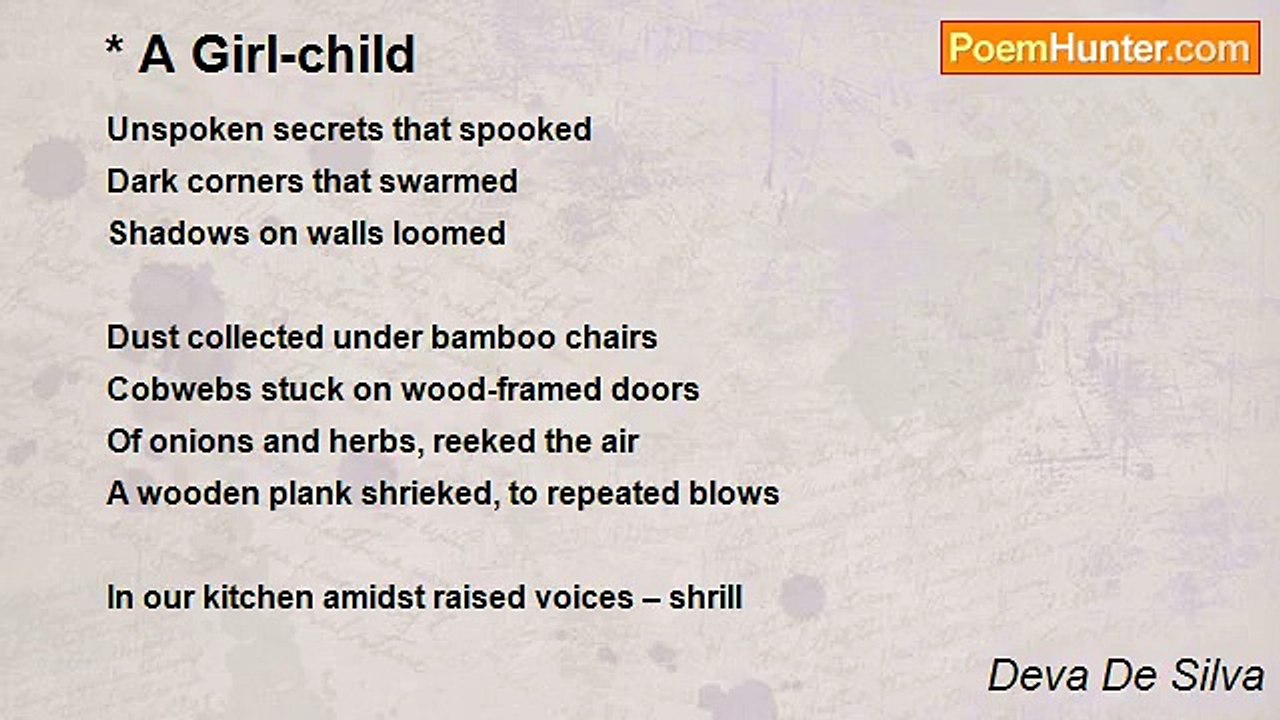 Deva De Silva - * A Girl-child