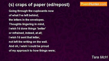 Tara McH - (s) craps of paper (ed/repost)
