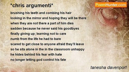 tanesha davenport - *chris argumenti*
