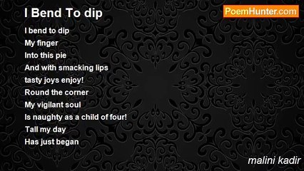 malini kadir - I Bend To dip