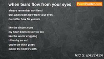 RIC S. BASTASA - when tears flow from your eyes