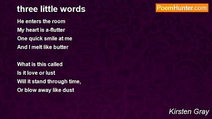 Kirsten Gray - three little words