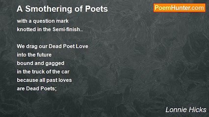 Lonnie Hicks - A Smothering of Poets