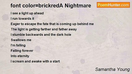 Samantha Young - font color=brickredA Nightmare