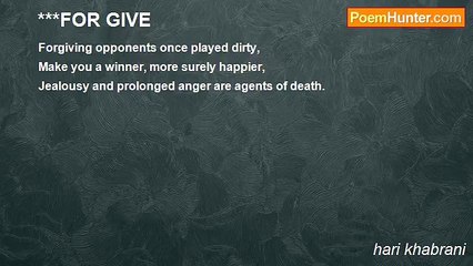 hari khabrani - ***FOR GIVE