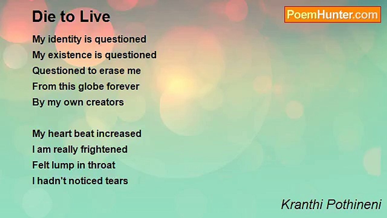 Kranthi Pothineni - Die to Live