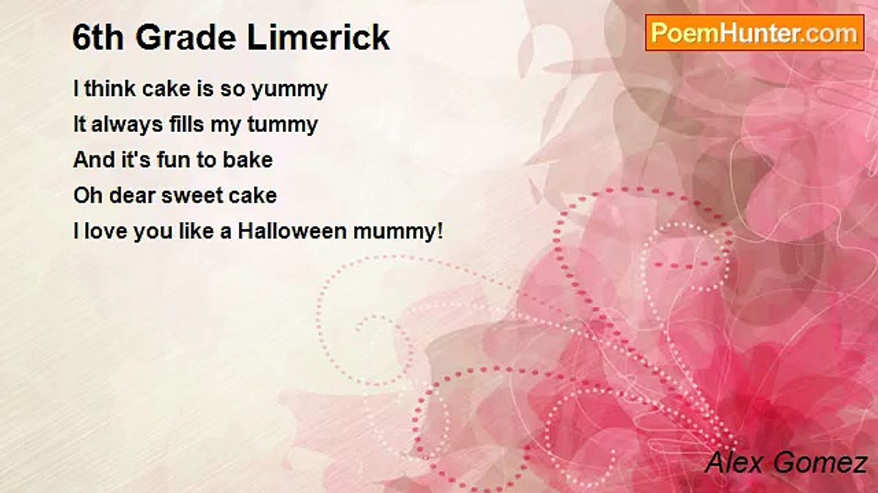 Alex Gomez - 6th Grade Limerick
