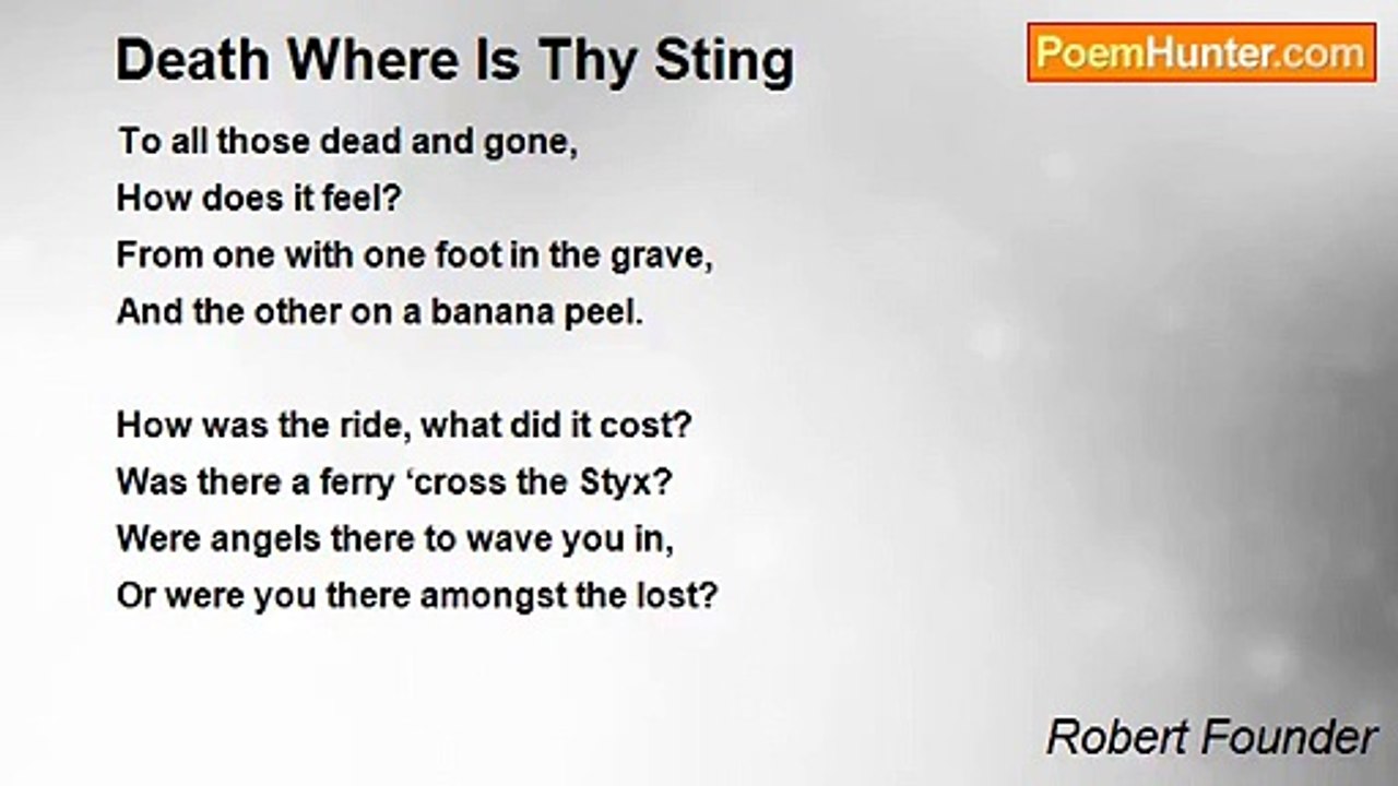 Robert Founder - Death Where Is Thy Sting