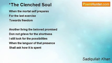Sadiqullah Khan - *The Clenched Soul