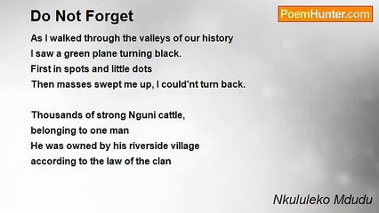 Nkululeko Mdudu - Do Not Forget