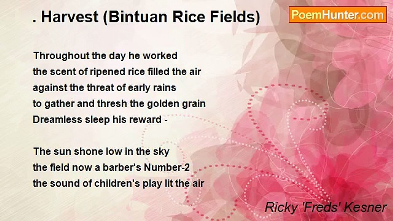 Ricky 'Freds' Kesner - . Harvest (Bintuan Rice...