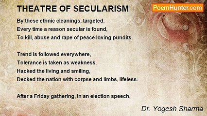 Dr. Yogesh Sharma - THEATRE OF SECULARISM