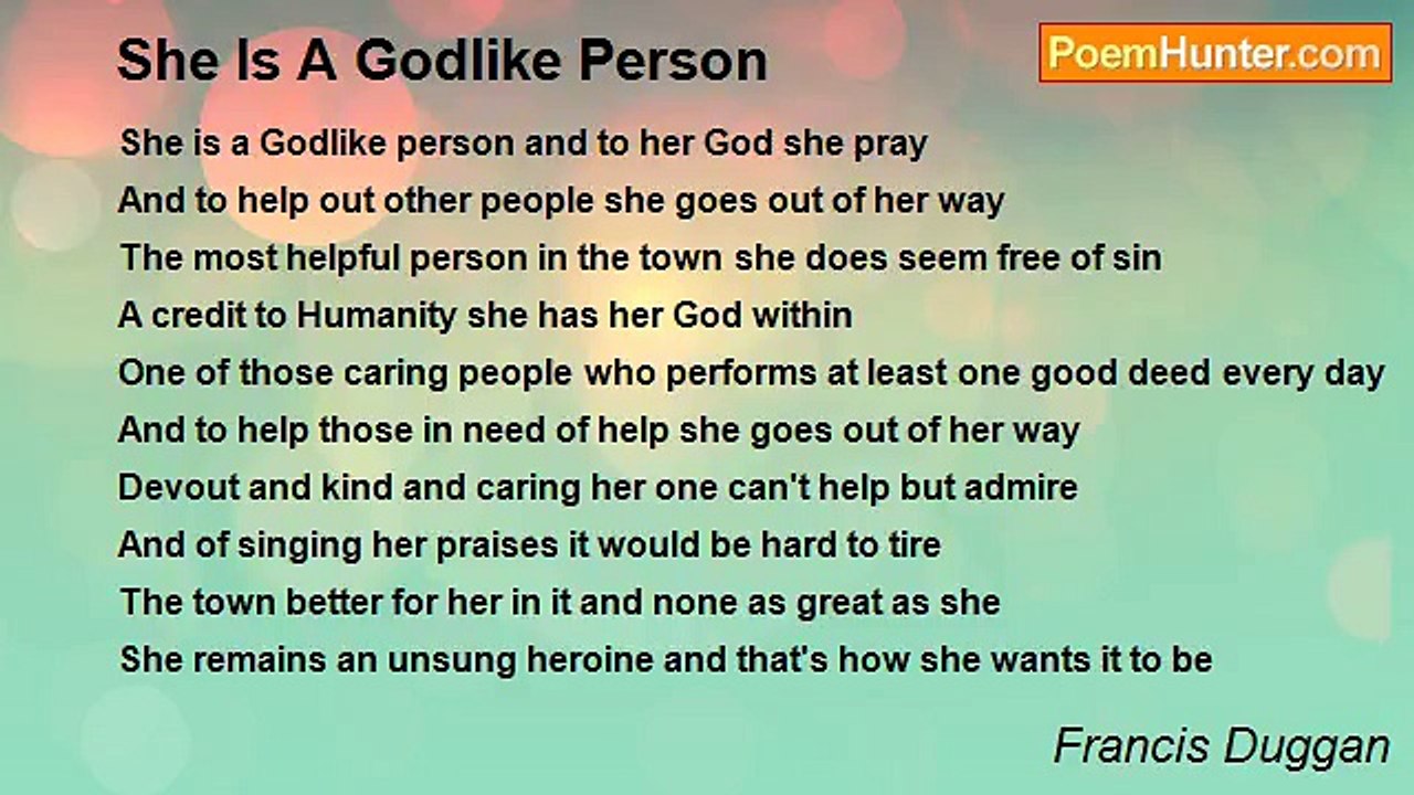 Francis Duggan - She Is A Godlike Person