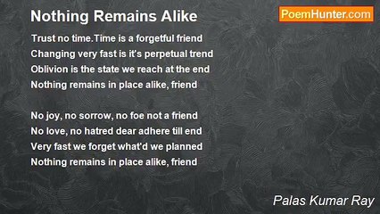 Palas Kumar Ray - Nothing Remains Alike