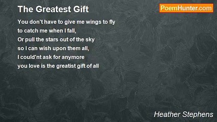 Heather Stephens - The Greatest Gift