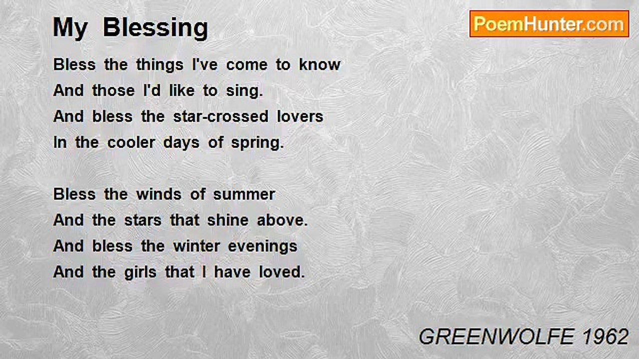 GREENWOLFE 1962 - My  Blessing