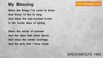 GREENWOLFE 1962 - My  Blessing