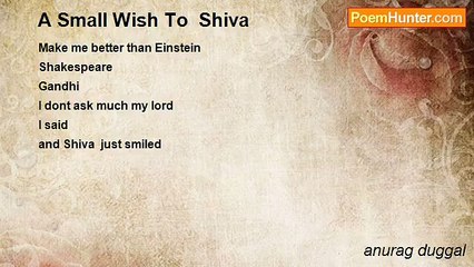 anurag duggal - A Small Wish To  Shiva