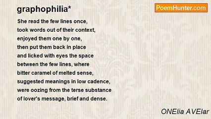 ONElia AVElar - graphophilia*