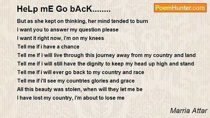 Marria Attar - HeLp mE Go bAcK........