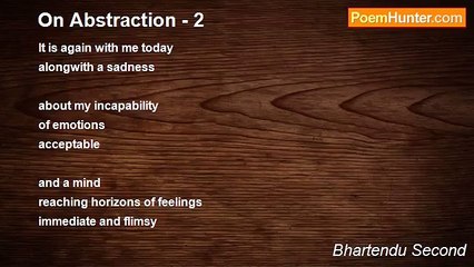 Bhartendu Second - On Abstraction - 2
