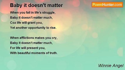 Winnie Angel - Baby it doesn't matter