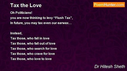 Dr Hitesh Sheth - Tax the Love