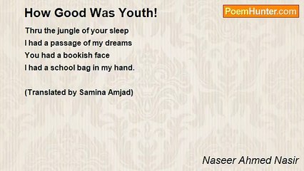 Naseer Ahmed Nasir - How Good Was Youth!