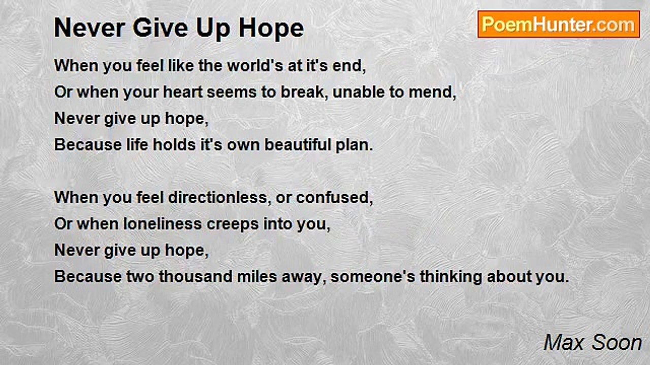 Max Soon - Never Give Up Hope
