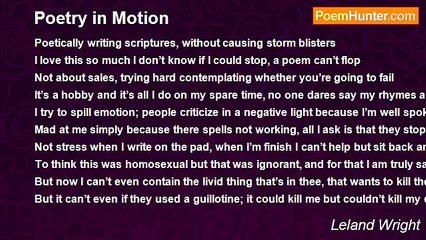 Leland Wright - Poetry in Motion