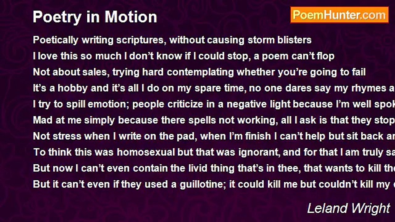 Leland Wright - Poetry in Motion