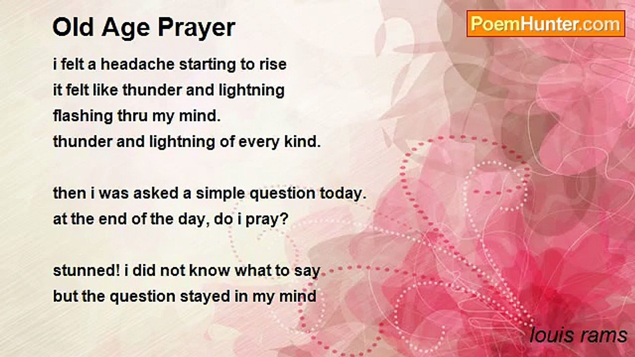 louis rams - Old Age Prayer